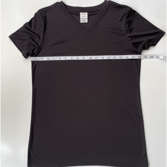 Hanes Women Cool Dry Performance S/S Athletic Sports Tee Black Medium - Picture 6 of 9
